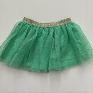 Green and Gold Toddler Girl Tutu Skirt Size 4T